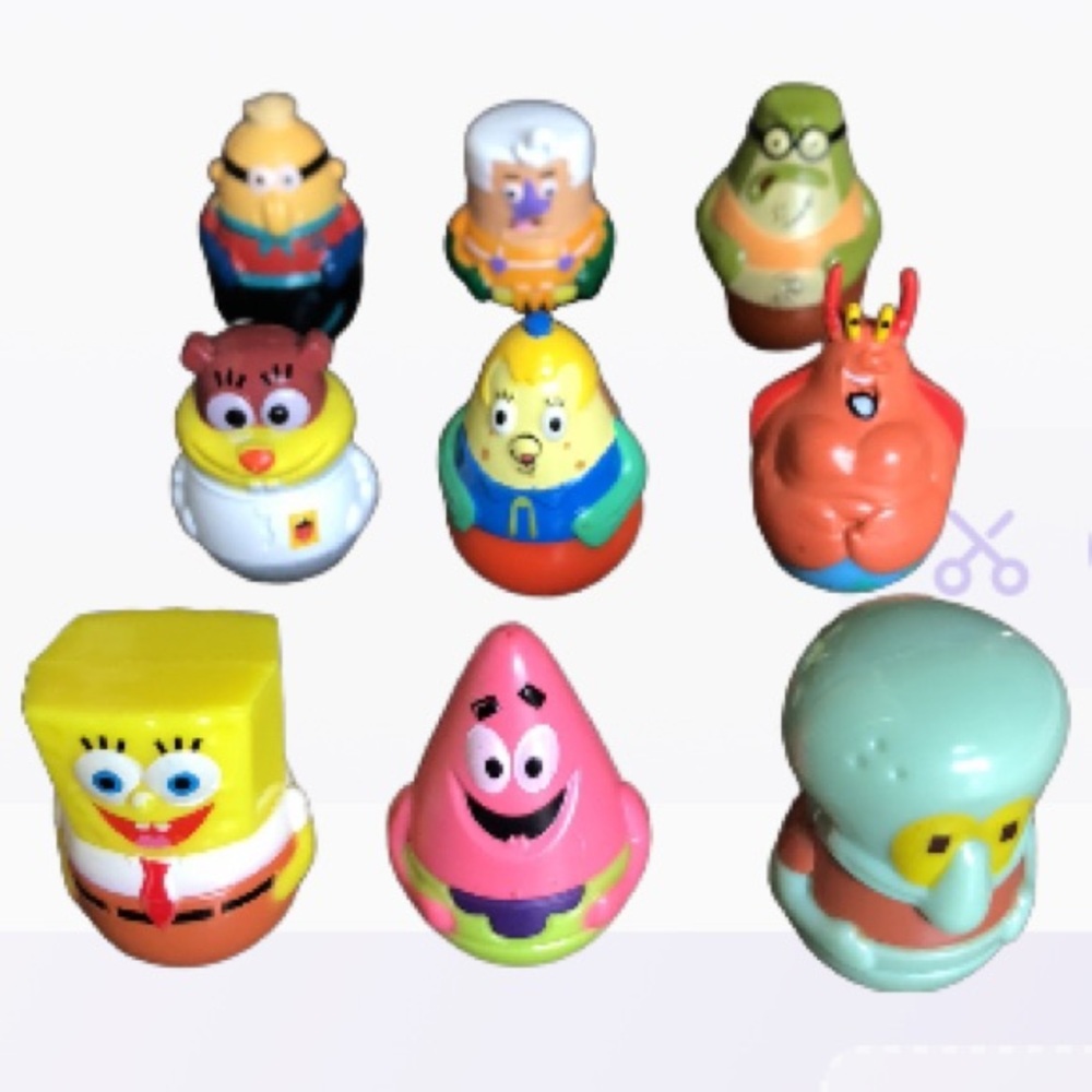 SpongeBob SquarePants lot of 9 weeble wobbles toys